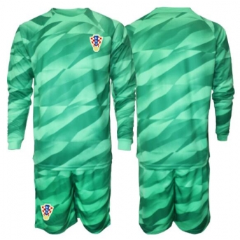 Billige Fotballdrakt Kroatia Keeper Replika Bortedraktsett Barn VM 2026 Langermet (med bukser)